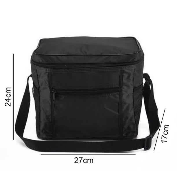 Penkiiy Bolsa de almuerzo aislada, bolsa de almuerzo plegable de alta capacidad reutilizable, bolsa de refrigerador de almuerzo a prueba de fugas con diseño de múltiples bolsas