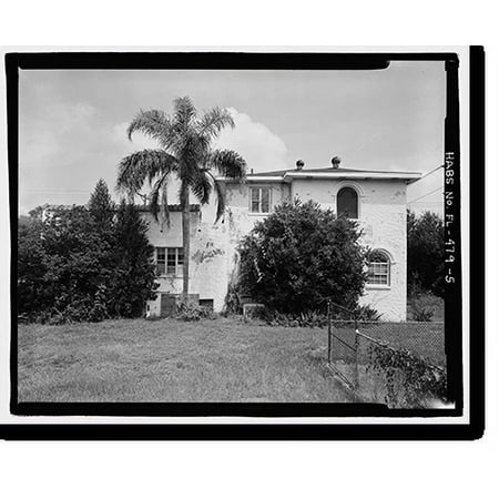 Historic Print, Pauline Kilker House, 1410 North Lincoln Avenue-3300 West Laurel Street, Tampa, Hillsborough County, FL - 5, 18" x 24"