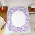 thumbnail image 5 of Manfei Purple Leopard Hide Bed Sheets,Jungle Cheetah Print King Sheets,Wildlife Animal Pattern Sheet Set For Teens,Microfiber Bedroom Decor,4 Pieces, 5 of 7