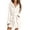 White, variant on Ladies Dressing Gowns Women Hooded Bathrobe Lightweight Soft Plush Short Flannel Sleepwear Bathrobe Plush Soft Robe Ladies Housecoats With Zipper Double Faced Velvet Blue L