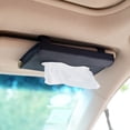 thumbnail image 3 of Abastado Caja de pañuelos para visera solar para automóvil, Clip para servilletas, Clip Negro, Soporte para Caja de pañuelos para Asiento Trasero de Cuero en U para automóvil, 3 of 8