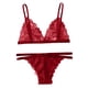 thumbnail image 1 of Gibobby Ropa sexy de mujer para sexo Conjunto Lencería Tanga Y Bralette con Relleno Stretch Encaje Moda Push Up, Brasier y Pantie Nightwear Pantys Sexy(Rojo, G), 1 of 5