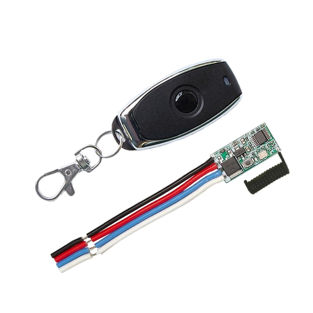 RF 433MHz Mini Wireless Remote Control Switch Receiver 1 Button Button Black