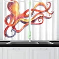 thumbnail image 3 of MKHERT Octopus Window Curtains Kitchen Curtain Room Bedroom Drapes Curtains 26x39 inch, 2 Piece, 3 of 3