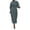 Grey M, variant on Women Woolen Jacket Turn-down Collar Solid Color Double-breasted Coat Retro Royal Style Thermal Long Lantern Sleeves Commuting Dating Spring Fall Winter Overcoat