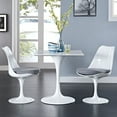 thumbnail image 4 of Modway Lippa 27.5" Square Modern Wood Top Dining Table in White, 4 of 6