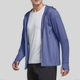 thumbnail image 2 of Levmjia Men's Sun Protection Jacket with Thumb Holes Lightweight Hooded Fitness Jacket Quick-Dry Outdoor Sports Wear with Inner Pockets Polyester S-3XL Purple, 2 of 8