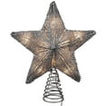 thumbnail image 2 of Kurt Adler 10-Inch Silver Glitter Star Tree Topper with UL Miniature Lights, 2 of 2