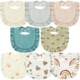 thumbnail image 1 of Baberos de muselina Lictin para bebés, neutrales, 8 unidades, absorbentes y suaves, 1 of 7