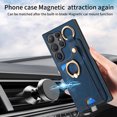 thumbnail image 6 of ELEHOLD Back Wallet Case for Samsung Galaxy S21+ Premium PU Leather Credit Card Slots Strong Magnetic Compatible with Magnetic Car Mount Holder Finger Ring Holder Stand Drop Protection Case,blue, 6 of 8