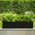 thumbnail image 2 of Raised Garden Bed Planter Box-Black Steel Extra Long Planter with Base-Removable Dividers Included - Weather Resistant Frame-Bottom Drainage Design-Easy Assembly for Indoor Outdoor Use,130 x 46 x 30cm, 2 of 8
