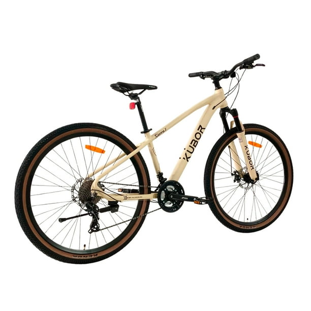 Bicicleta de Montaña Rodada 29 Aluminio Kubor Shimano 24 Vel Beige