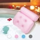 thumbnail image 1 of Almohada de baño, almohada de baño con ventosas, almohada ergonómica para el reposacabezas del hogar para bañera de almohada de spa, jacuzzi, bañera de hidromasaje, spa en casa, rosa (38 x 36 x 8,5 cm JFHHH pequeña, 1 of 5