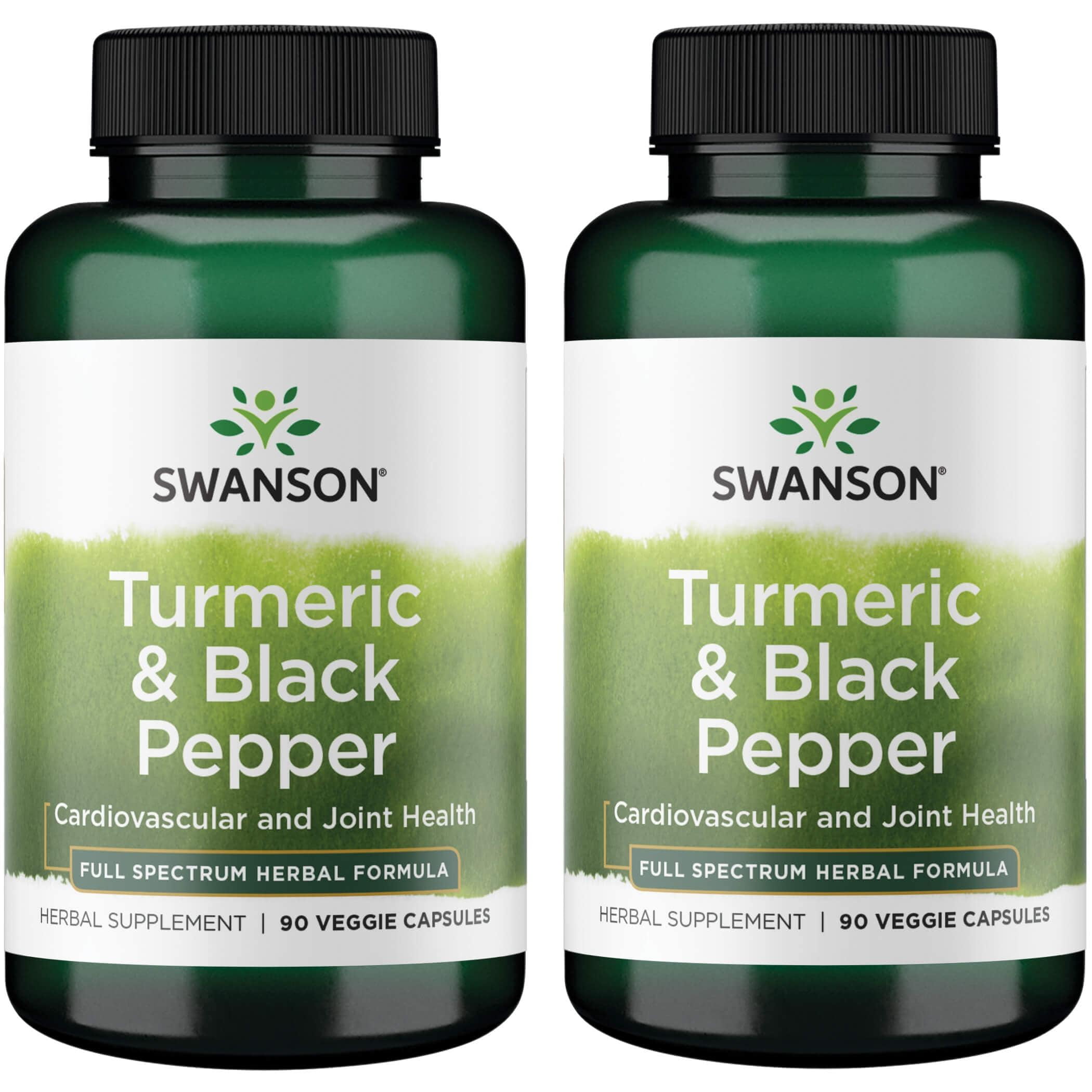Swanson Turmeric & Black Pepper 90 Veg Caps 2 Pack