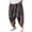 2-Black, variant on Mens Harem Pants Plus Size Vintage Printed Wide Leg Loungewear Tapered Trousers Plus Size Baggy Comfortable Yoga Pant with Pockets Vacation Outfit 5-Brown XL