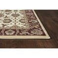 thumbnail image 4 of 8' Red And Ivory Floral Medallion Runner Rug, 4 of 6