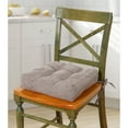 Set of 4 Dining Chair Cushions Tufted Chair Seat Pads with Ties, 15