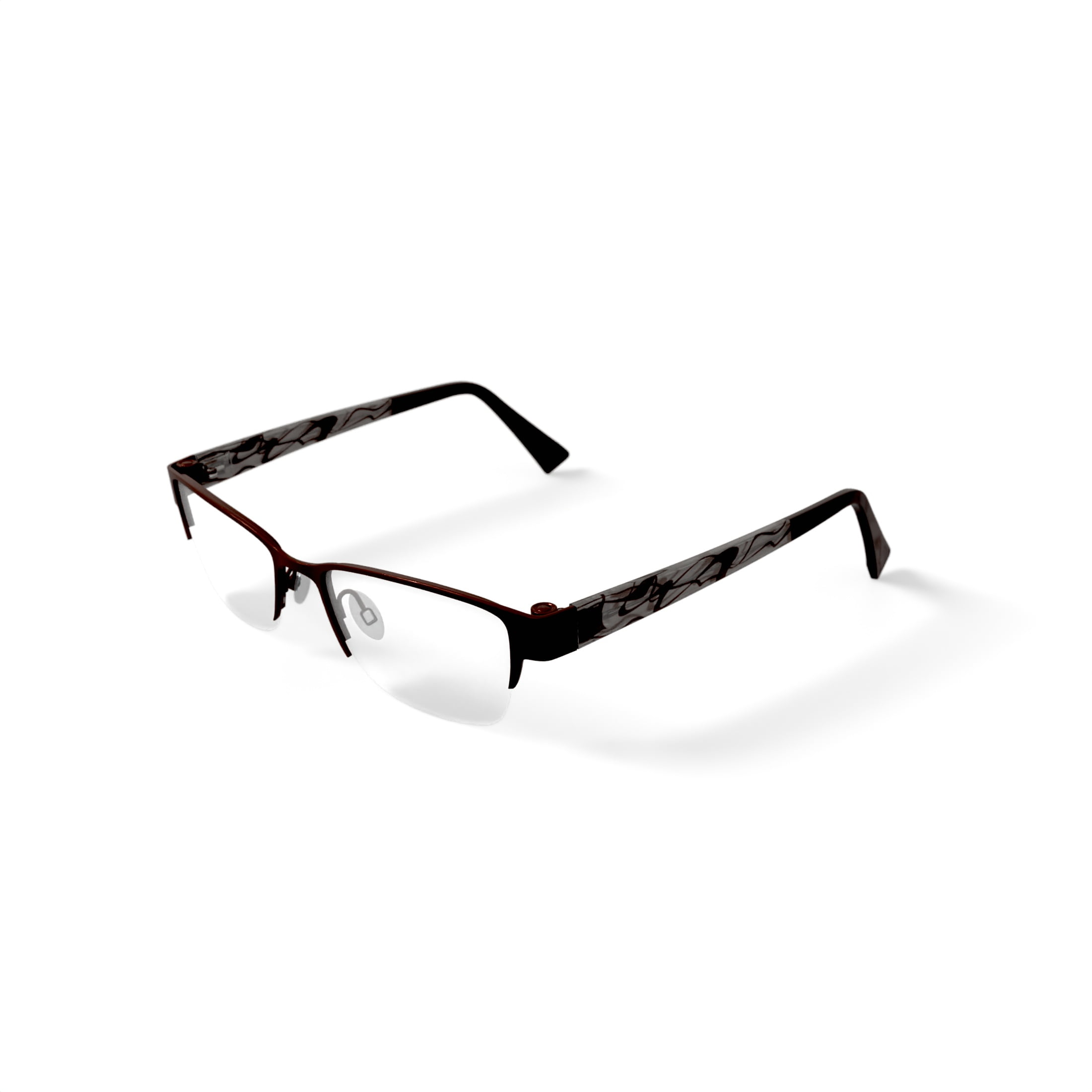EasyClip Women’s EC326 Square Prescription Eyeglasses with Case, Red