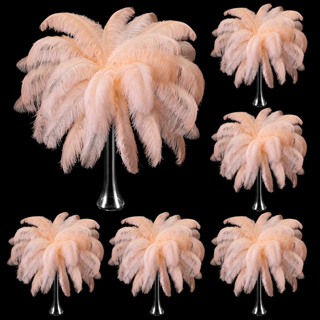 Plumas de Avestruz Berlune 150 Pzs Naturales 30-35 cm Champagne