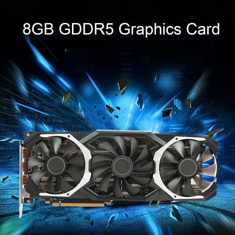 Gaming Graphics Card, 8GB DDR5 256 Bit PC Gaming Graphics Card RX 580  Computer Video Card with Dual Fans for Desktop Computer PC Gaming Gpu