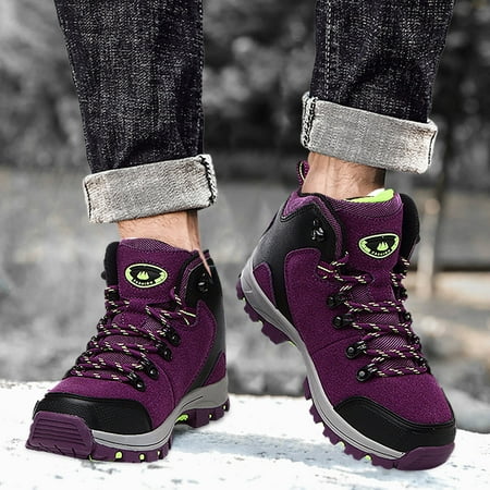 

ZMHEGW Women Boots Waterproof Hiking Boot Cotton Short Boots Shoes