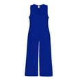 thumbnail image 5 of Ltctricy Womens Sleeveless Overalls Casual Loose Wide Leg Flowy Jumpsuits Lounge Lightweight Rompers with Pockets, 5 of 6