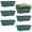 Green, variant on 6 Pack Railing Planter Box for Balcony Fences Garden,16.9 Inch Deck Railing Planter Boxes for Plants, Rectangular Hanging Window Boxes Planters, Green