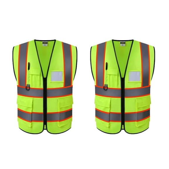 ProtectX High Visibility Reflective Safety Vest for Men Women Class 2 ...