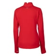 thumbnail image 3 of Women's Cutter & Buck  Red Cincinnati Reds DryTec Traverse Stretch Quarter-Zip Pullover Top, 3 of 3