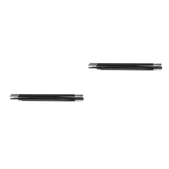 Black Fiberglass Tent Pole Kit 4Pcs Multiplayer Replacement for Camping