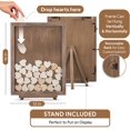 thumbnail image 5 of GLM Wedding Guest Book Alternative with Sign, 85 Hearts and 2 Large Hearts, Guest Book Wedding Reception, Sign in Guest Book Alternatives, Rustic Wedding Decorations (Brown), 5 of 9