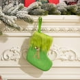 thumbnail image 5 of Nmdmisc 8" Green Knit Monogram Christmas Stockings,Personalized Initial Christmas Stocking,Children's Gift Bag,Family Holiday Xmas Party Decor (Letter A), 5 of 5