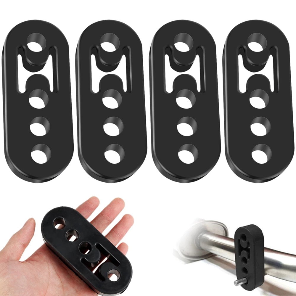 4 Pièces Support D'échappement en Caoutchouc, 4 Trous et 2 Trous Cintre D' échappement, Silent Bloc Echappement pour Voiture, Convient à la Plupart des Voitures pour Protéger le Système échappement