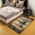 thumbnail image 2 of Watercolor Moose Deer Area Rug 3x5 for Bedroom Living Room Playroom,Cabin Hunting Carpet,Rustic Farmhouse Wildlife Decorative Rug Non Shedding,Leaf Camouflage Indoor Floor Mat Non Slip, 2 of 5