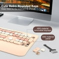 thumbnail image 4 of RaceGT Wireless Keyboard and Mouse Combo, Ergonomic Keyboard with Wrist Rest, Sleep Mode, Silent 2.4GHz Cordless Keyboard Mouse Combo for Computer, Laptop, PC, Mac, Windows - Cute Brown, Milk Tea, 4 of 8