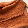 thumbnail image 5 of Solid Color Cotton Linen Blouse for Women V-Neck 3/4 Sleeves Vintage Tops Loose Embroidery Casual Shirts, 5 of 6