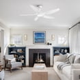 thumbnail image 4 of Wellspeed 60 in Modern Ceiling Fan with Light, Quite Reversible DC Motor and Remote Control, 5 Blades Large Matte White for Bedroom,Patio., 4 of 15