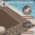 thumbnail image 6 of DEORAB 6'x9' Outdoor Rugs Waterproof Patio Reversible Plastic Carpet Camping Outside Mat,Coffee & Brown, 6 of 8