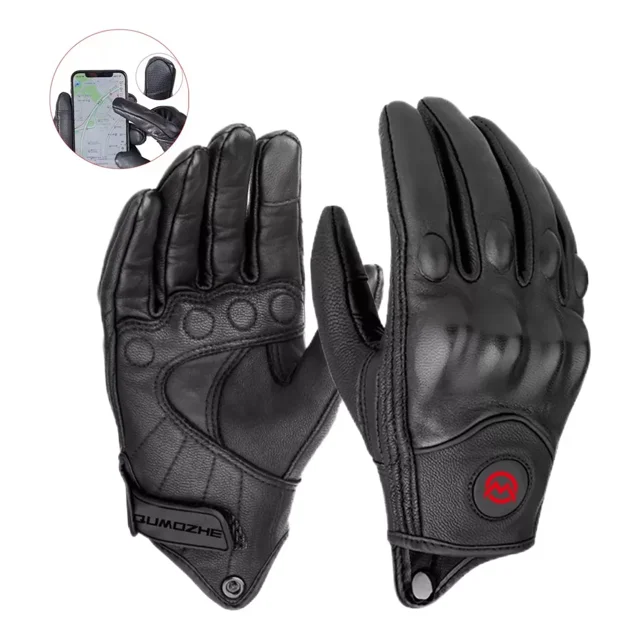 Guantes Para Moto De Piel De Cabra 100% De Pantallas Táctile