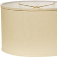thumbnail image 3 of 18" Parchment Biege Throwback Oval Linen Lampshade, 3 of 6