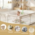thumbnail image 3 of Easy4Home Extra Large Baby Playpen 71"x60" Toddler Play Yards Safety Fence, Light Gray, 3 of 9