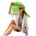 thumbnail image 3 of Women's Large Sun Hat Beach Anti UV Sun Cap Wide Brim Casual Summer Outdoor Wear, 3 of 8