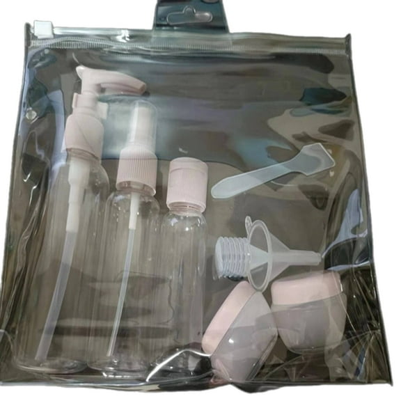 RAGUPEL 8 Pcs Travel Size Toiletries,Clear PVC Storage Bag Travel Size Containers,TSA-Approved Includes Useful Accessories Travel Bottles,Style1