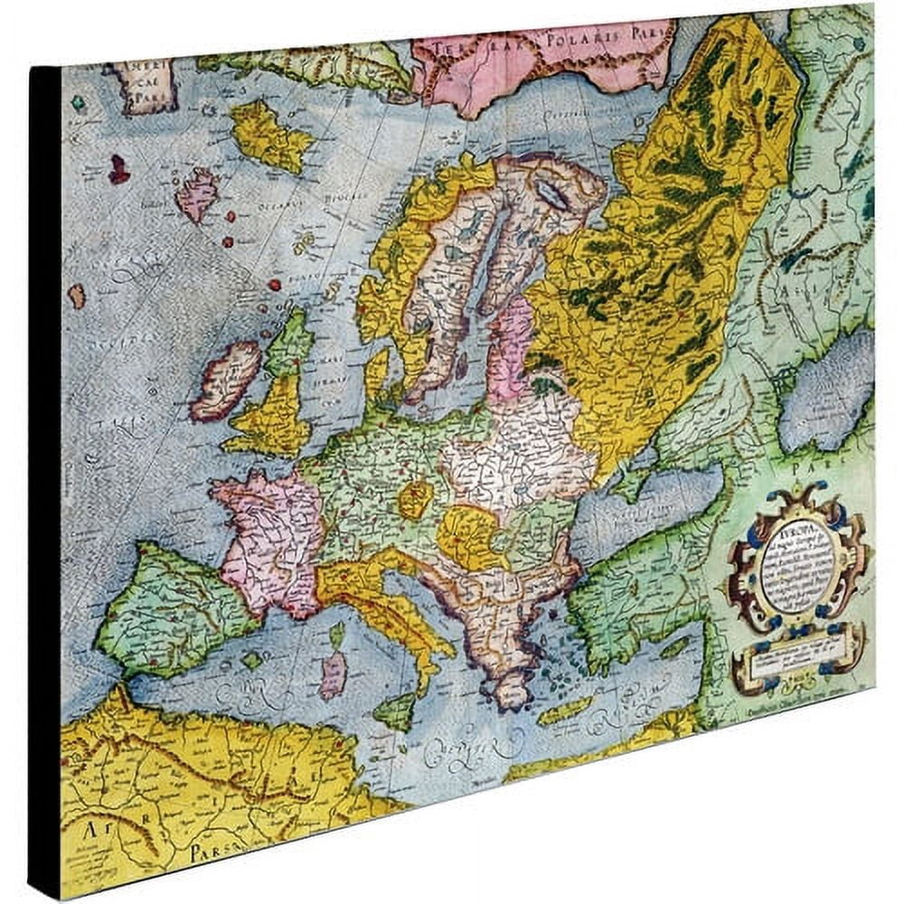 Trademark Art 'Europe In the 1590's' Canvas Art by Gerardus Mercator