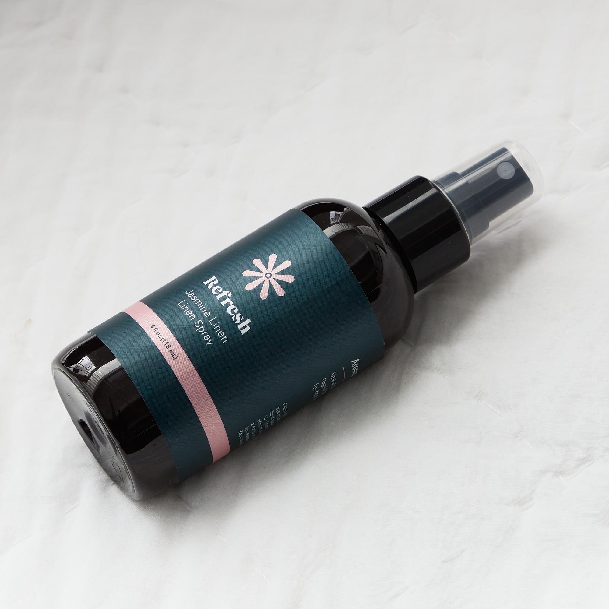 Aromatherapy Pillow Linen Spray Air Freshener, Refresh Jasmine Linen, 4 fl oz