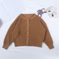 thumbnail image 2 of XXWXYD Chunky Knit Cardigan for Girls Cozy Crewneck Button Down Cropped Jacket Soft Winter Fall Sweater Toddler Baby, 2 of 7