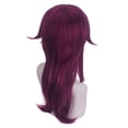 thumbnail image 3 of Peluca sintética para cosplay, 50 cm, resistente al calor, con capas moradas y rojas, 3 of 3