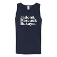 thumbnail image 2 of Wild Bobby, Jadon & Marcus & Bukayo, Sports, Men Graphic Tank Top, Navy, 3X-Large, 2 of 5