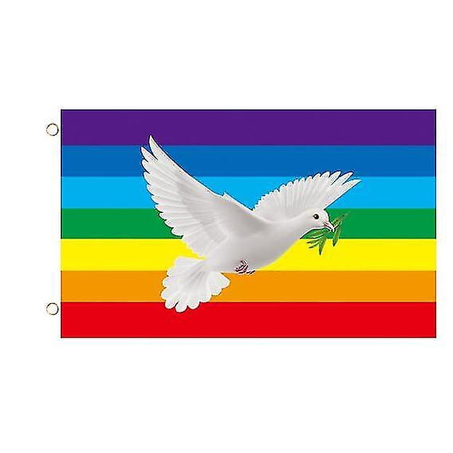Bandera de la paz, paloma de la paz mundial símbolo de la paz bandera para patio jardín hogar al aire libre Dcor kaili Sencillez