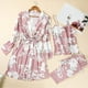 thumbnail image 2 of Gibobby Conjunto de pijama Conjunto De Pijamas para Mujer Pijamas De Talla Grande para Mujer Pijamas Informales Tirantes De Encaje para Mujer Pantalones Cortos(Rosa,G), 2 of 3